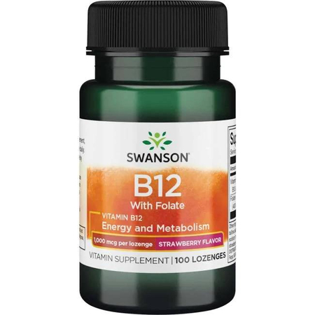 Swanson Vitamín B12 a Kyselina Listová 100 cucací tablety