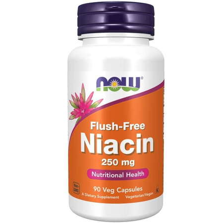 Now Foods Niacin 250 mg Flush Free 90 veg kapslí