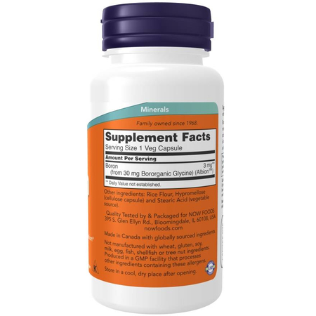 Now Foods Boron 3 mg 250 kapslí