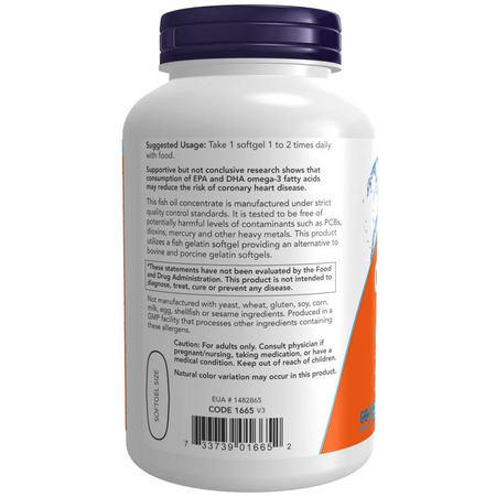 Now Foods Ultra Omega-3 Fish Gelatin) 180 kapslí
