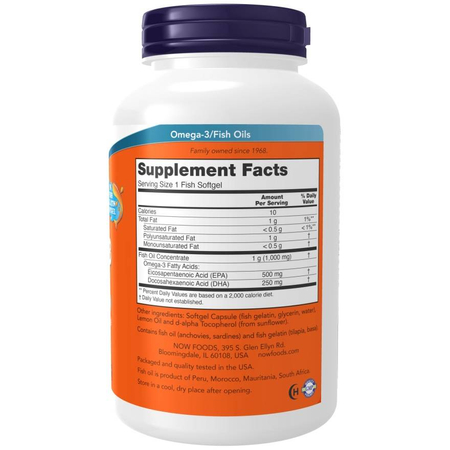 Now Foods Ultra Omega-3 Fish Gelatin) 180 kapslí
