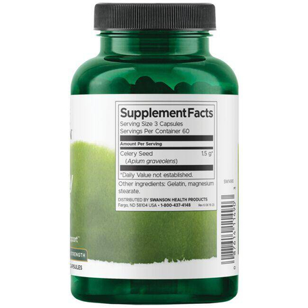 Swanson Celer (Celery Seed) 500 mg 180 kapslí
