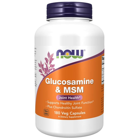 Now Foods Glukosamin a MSM 180 kapslí