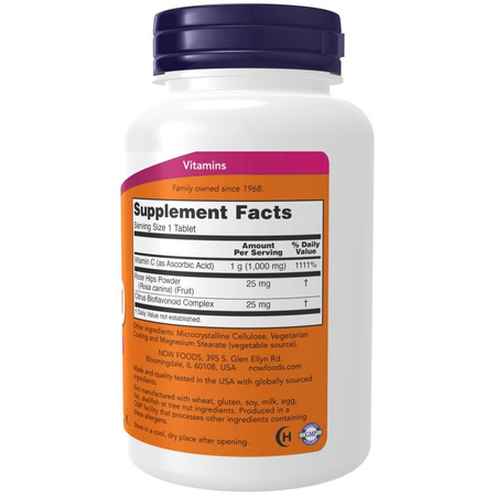 Now Foods Vitamín C 1000 mg s Šípkem + Bioflavonoidy 100 tablet