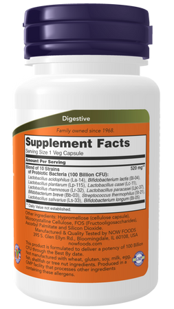 Now Foods Probiotic-10 100 Billion 60 kapslí