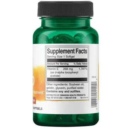 Swanson Vitamín E Přírodní 400 iu 100 kapslí
