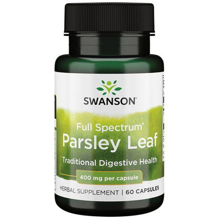 Swanson List Petržele (Parsley Leaf) 400 mg 60 kapslí