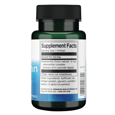 Swanson Astaxanthin 4 mg 60 kapslí