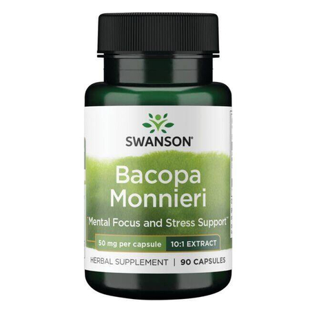 Swanson Bakopa Drobnolistá (Bacopa Monniera) 50 mg 90 kapslí
