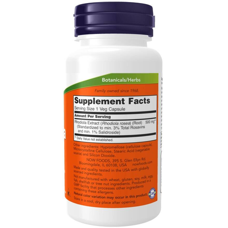 Now Foods Rhodiola 500 mg 60 kapslí