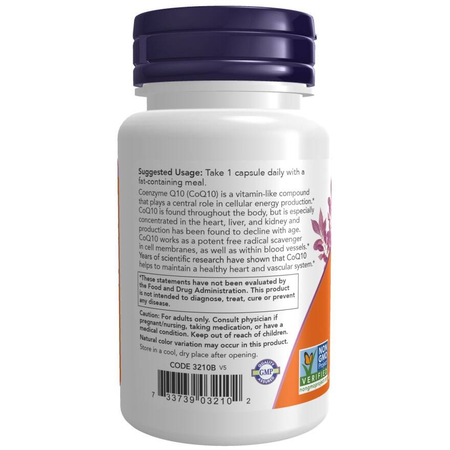 Now Foods Koenzym Q10 100 mg Hloh 30 kapslí