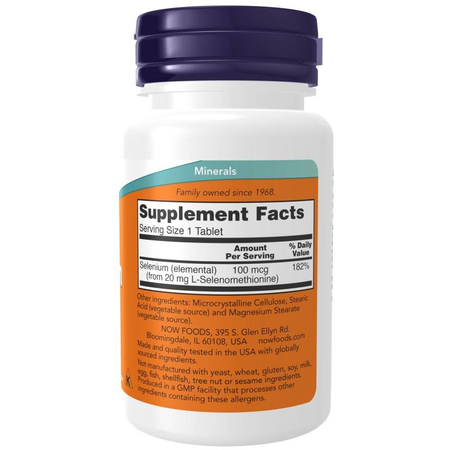 Now Foods Selenium 100 mcg 250 tablet