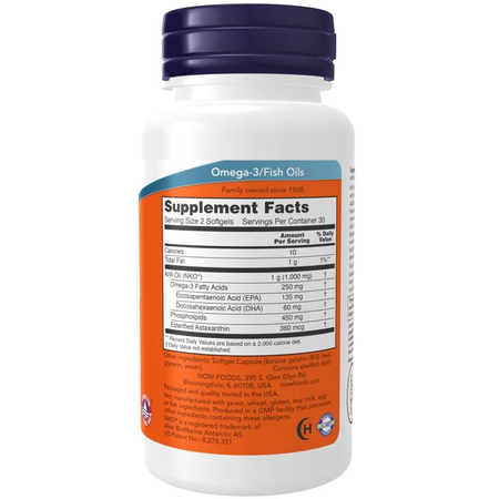 Now Foods Krill Oil 500 mg 60 kapslí