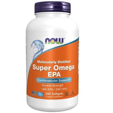 Now Foods Super Omega EPA Fish Oil, Double Strength 240 kapslí
