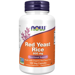 Now Foods Červená Rýže (Red Yeast Rice) 600 mg 120 kapslí