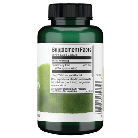 Swanson Drmek Obecný (Chasteberry Fruit) 400mg 120 kapslí