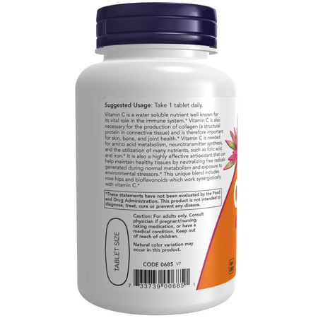 Now Foods Vitamín C 1000 mg s Šípkem + Bioflavonoidy 100 tablet