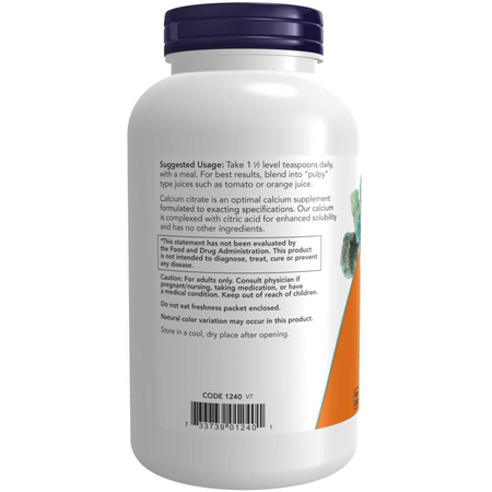 Now Foods Calcium Citrate Pure Powder 227 g