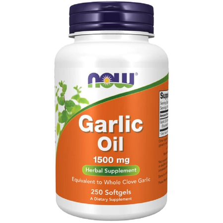 Now Foods Olej z Česnaku (Garlic Oil) 1500 mg 250 kapslí