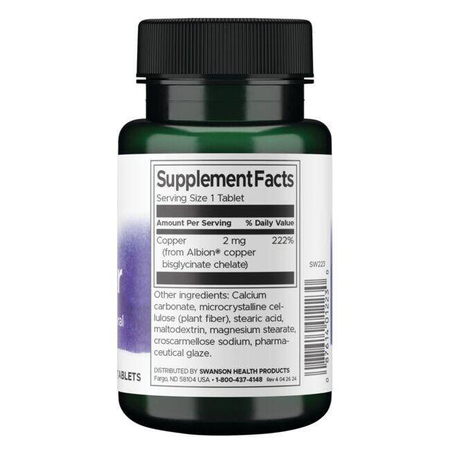 Swanson Chelát Měď 2 mg 300 tablet