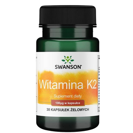 Swanson Vitamín K2 MK7 100 mcg 30 kapslí