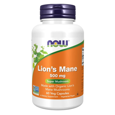 Now Foods Lion's Mane 500 mg 60 kapslí