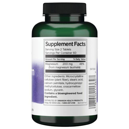 Swanson Taurát Magnézium 100mg 120 tablet