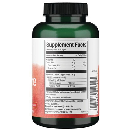 Swanson MCT Pure 1000 mg 90 kapslí