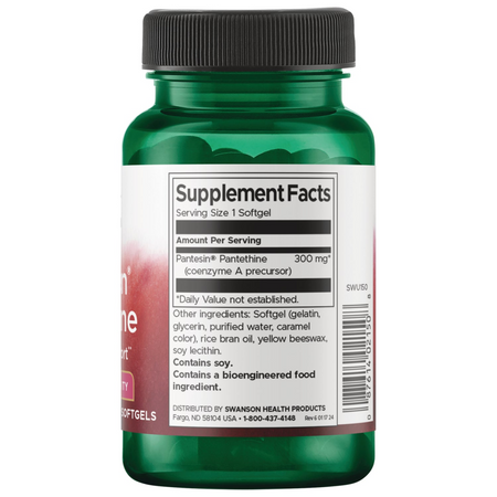 Swanson Pantesin Pantethine 300 mg 60 kapslí