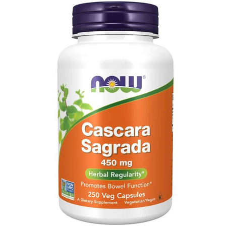 Now Foods Cascara Sagrada 450 mg 250 kapslí