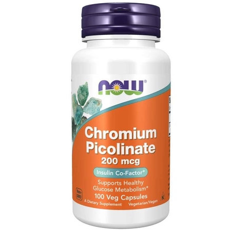 Now Foods Chromium Picolinate 200 mcg 100 kapslí