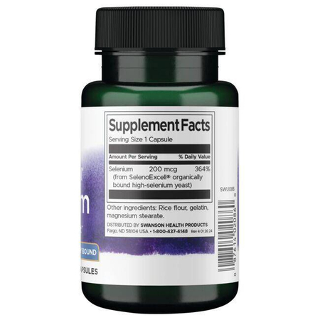 Swanson Selén SelenoExcell 200 mcg 60 kapslí