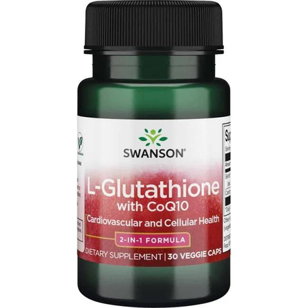 Swanson L-Glutation a Koenzym Q10 30 kapslí