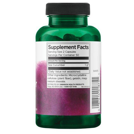 Swanson Sea Cucumber 500 mg 100 kapslí