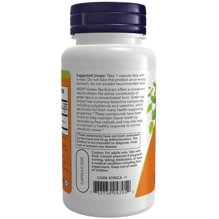 Now Foods Green Tea Extract 400 mg 100 kapslí