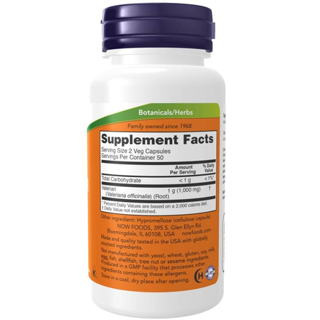 Now Foods Valerian Root 500 mg 250 kapslí