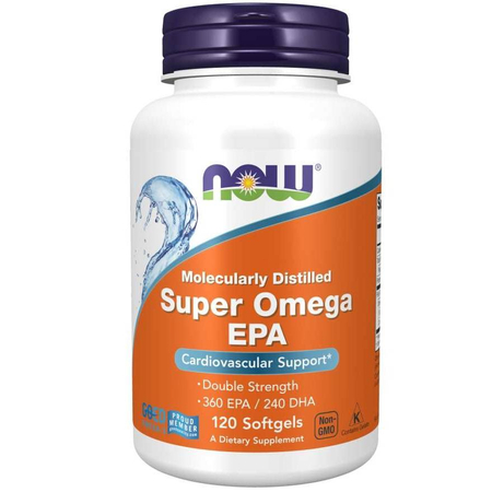 Now Foods Super Omega EPA Fish Oil, Double Strength 120 kapslí